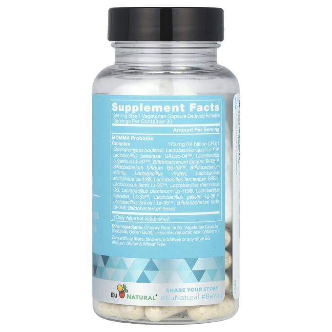 Eu Natural, Momma Probiotic, probiotique prénatal et postnatal, 30 capsules végétales