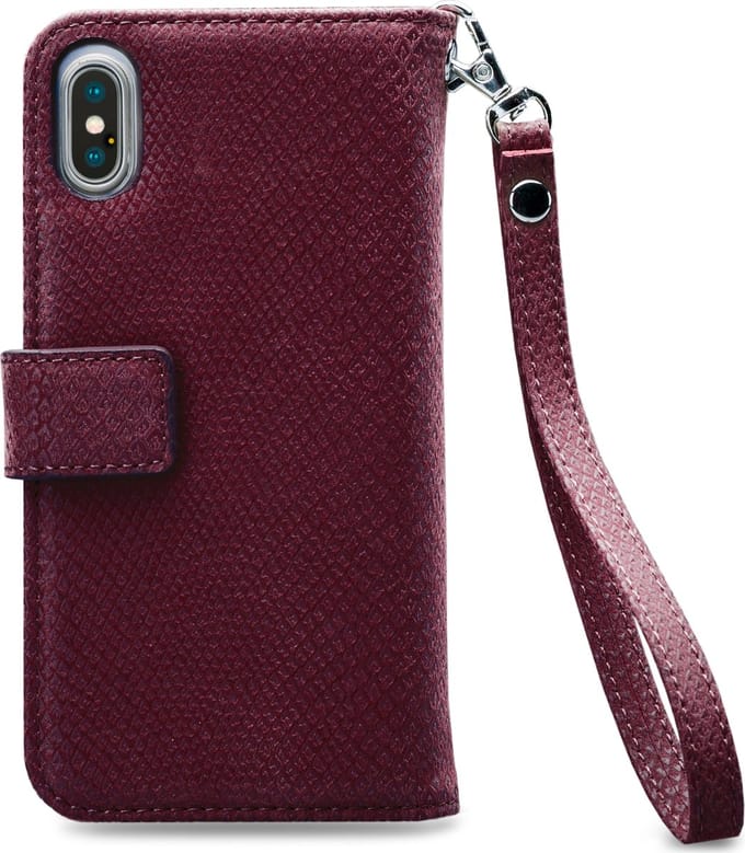 Mobilize Gelly Wallet Zipper Apple iPhone XS Max Hoesje Bordeaux