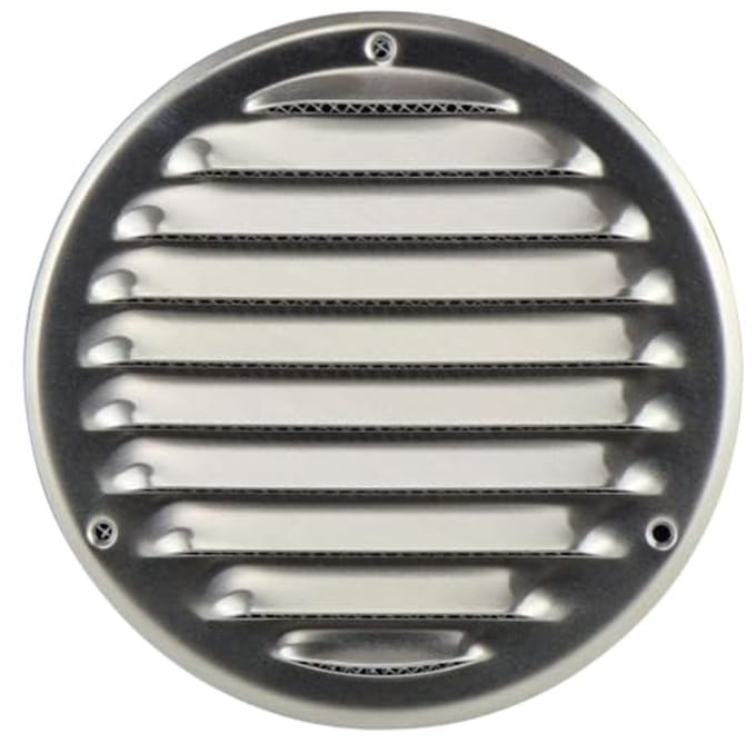 Rond Ventilatierooster 125mm - Aluminium met Insectengaas - Luchtrooster voor Efficiente Ventilatie