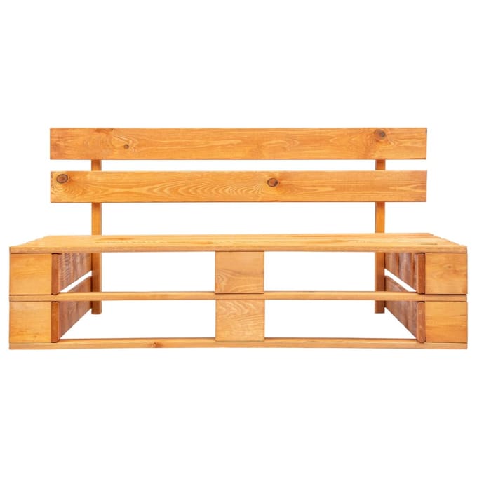 vidaXL - Tuinmiddenbank - pallet - honingbruin - geïmpregneerd - grenenhout