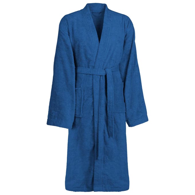 vidaXL Badjas KINN Blauw M Katoen