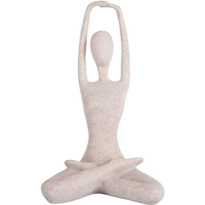 Present Time Ornament Stretched Lotus - Grijs - 14.5x12x23.5cm - Modern - Kunststof
