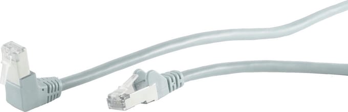 S/FTP CAT6 Gigabit netwerkkabel haaks/recht / grijs - 7,5 meter