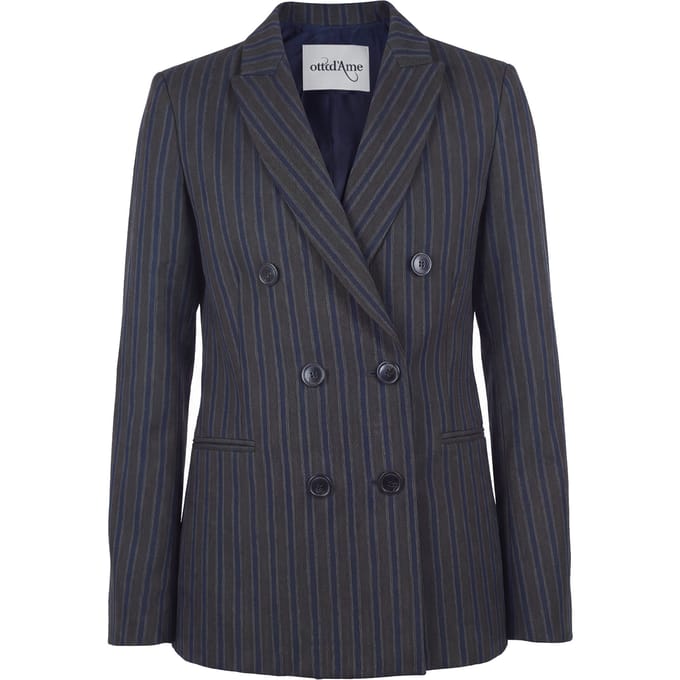 Ottod'ame - Jas - 480330 - Blauw / Bruin