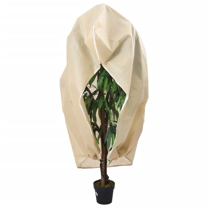 vidaXL - Plantenhoezen - met - ritssluiting - 2 - st - 70 - g/m² - 1,55x1,55 - m