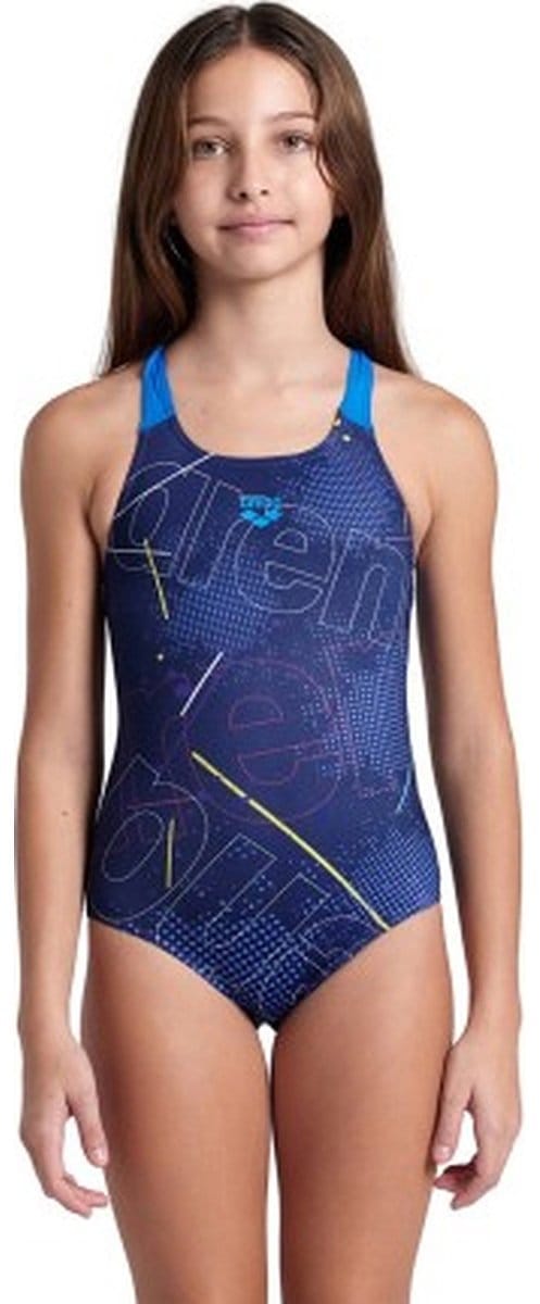 Arena Galactics Swim Pro Back Badpak Kinderen - Marine | Maat: 8-9