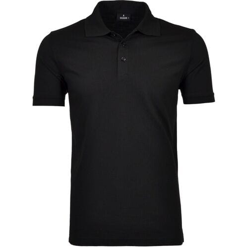 Ragman Piqué Poloshirt Uni No Logo Zwart / male