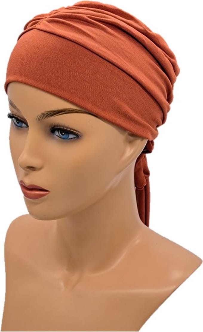 Johnson Headwear® - Chemo wikkelmuts - Chemo muts - Alessandro - Khaki - Dames muts - Chemo Cap - Muts - Cap - Hoofddeksel - Zomer Mutsje