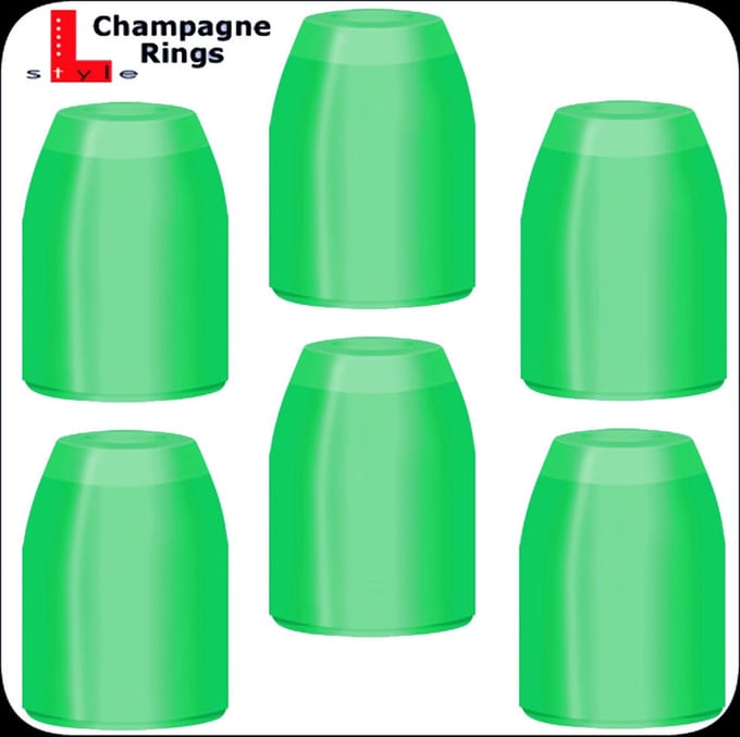 L-Style Champagne Rings Green