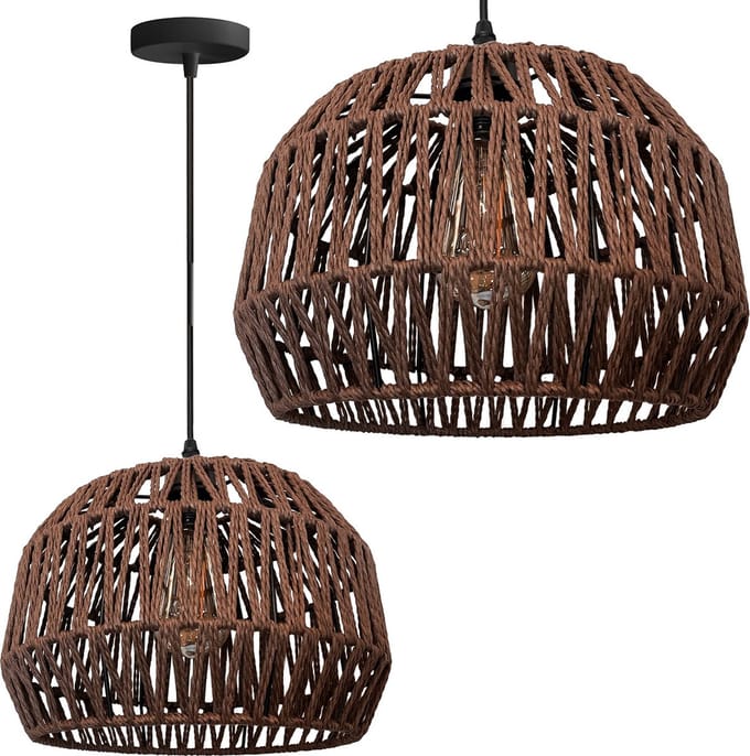 Toolight App1292-1Cp Hanglamp Bruin 30X30X22Cm