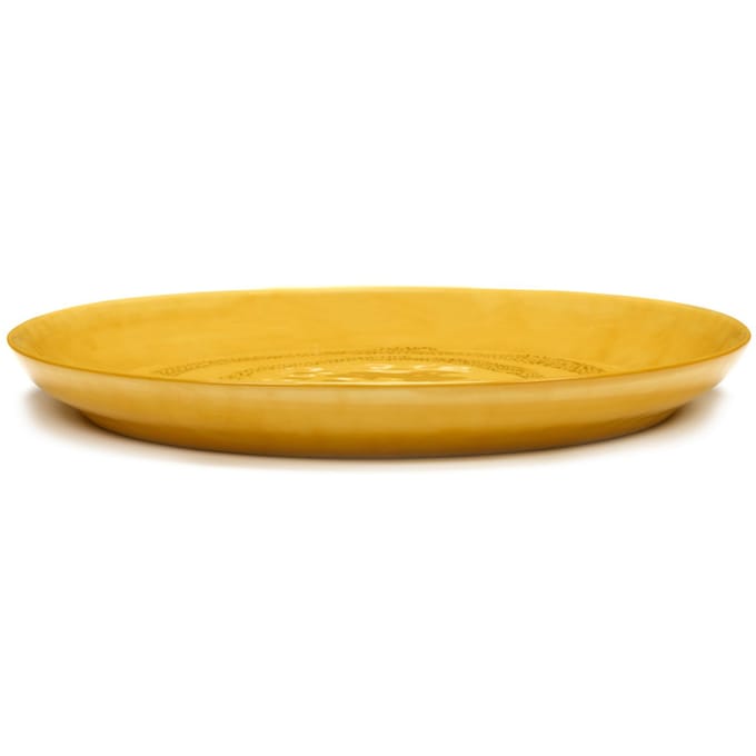 Serax Feast Serveerkom S - yellow / swirl dots zwart