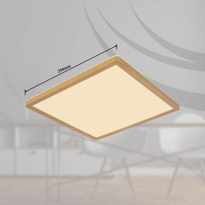 Globo LED plafondlamp Sapana, lengte 29,5 cm messing