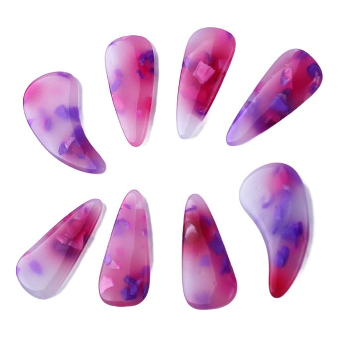 8 stuks Guzheng Vingerplectrums Siliconen Polymeer Delicaat Glad Uiterlijk Elastisch Professioneel pink