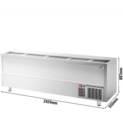 GGM Gastro Flessenkoeler bovenlader - RVS - 800L zilver