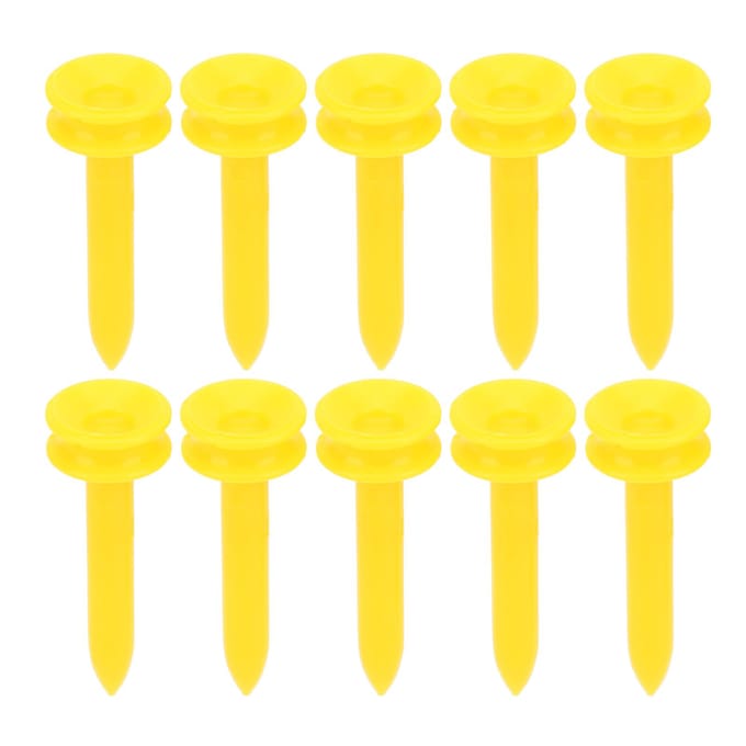 100 Stuks Golf Tees Professioneel Lichtgewicht Verminderen Wrijving Stabieler Plastic Geel Golf Tees yellow