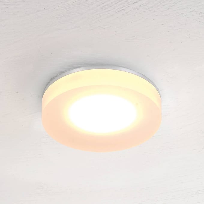 Bopp LED-inbouwlamp One, aluminiumkleurig, Ø 9 cm