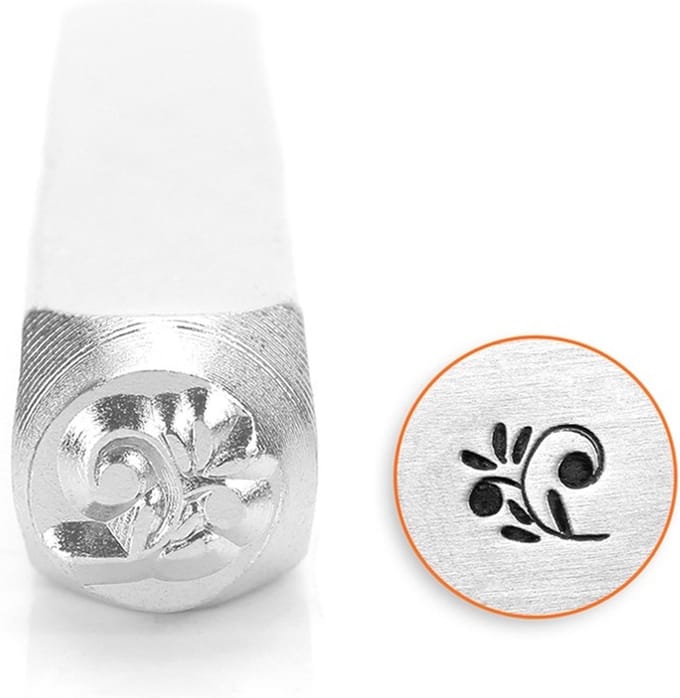 Slagstempel bloem krul | Hoogte 6mm