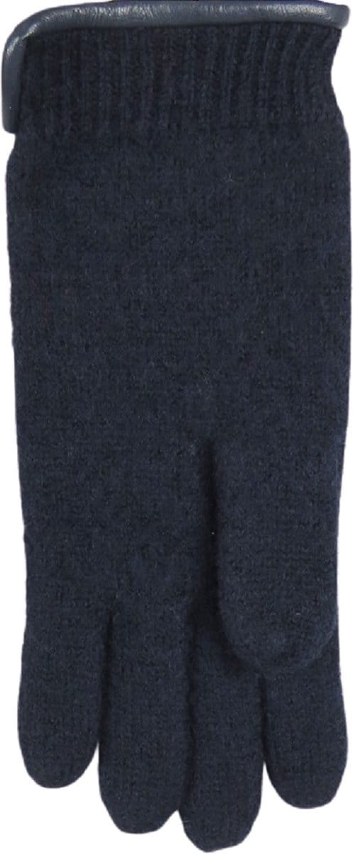 Handschoenen heren van 100% wol en met echt leren randje