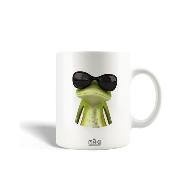 Mug en Céramique - Kermit la Grenouille - Noir - 30cl - Compatible Lave-Vaisselle - Rond