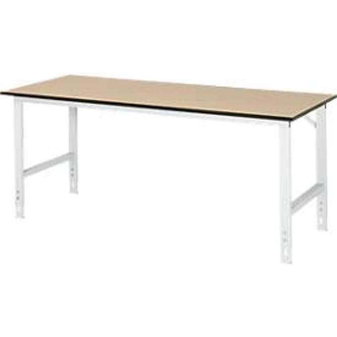 Table de travail, plateau en MDF, l. 2000 x P 800 x H 760-1080 mm