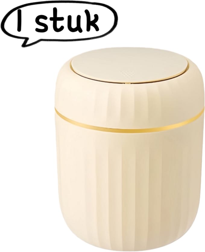 Bureau prullenbak - Mini afvalbak - Bureau opruimen - Geur elimineren - Compact formaat - Geel