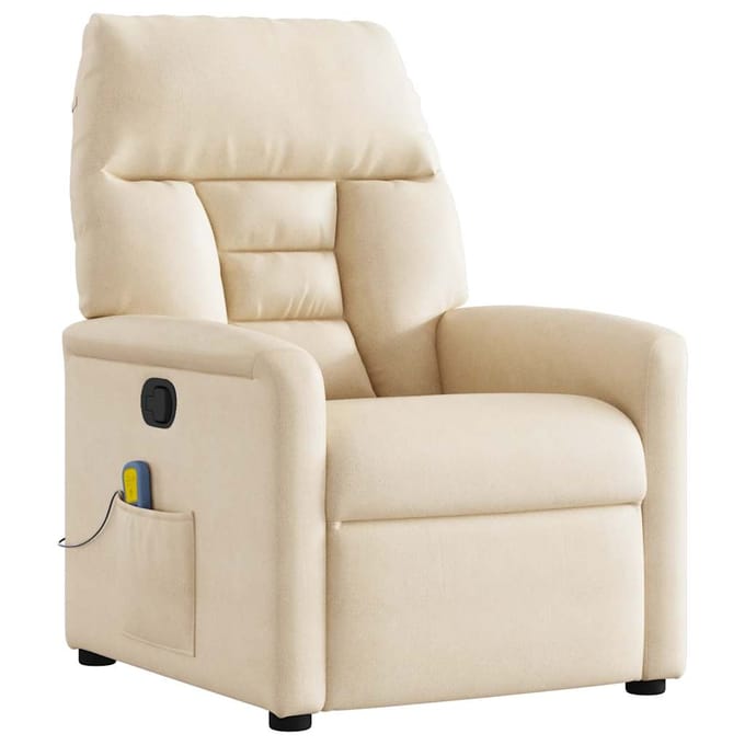vidaXL - Massagestoel - microvezelstof - beige
