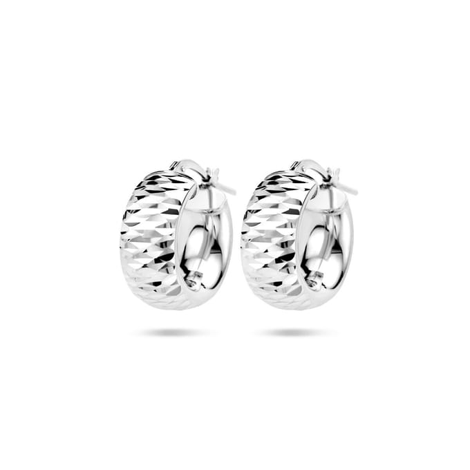 oorringen gediamanteerd zilver gerhodineerd 1336677
