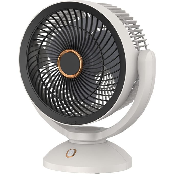 Luchtcirculatie Tafelventilator met Nachtlampje Bureauventilator Hangventilator 4 Windsnelheden Instelbaar wit