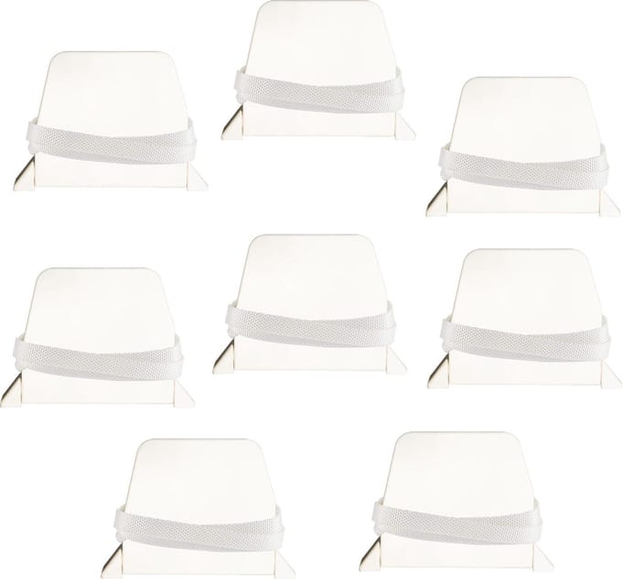PALMAT Rolluikhaspel met Band en Witte Behuizing ,14 mm brede, 5 meter lange band (8 stuks, witte band)