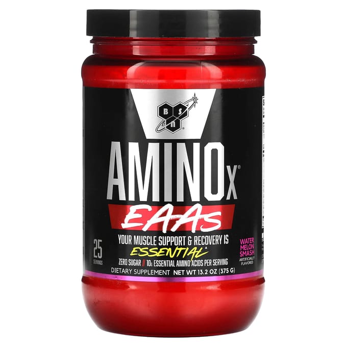 BSN, AminoX EAA's, Spierkracht en Herstel, Watermeloen Smash, 13.2 oz (375 gram)