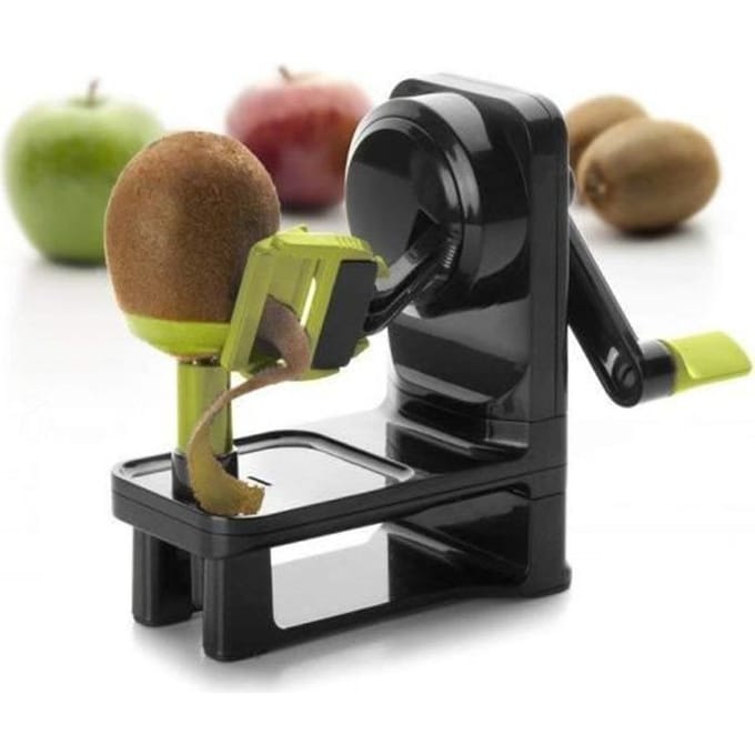 IBILI 793900 Éplucheur de Pommes et de Kiwis Autre, Noir/Vert