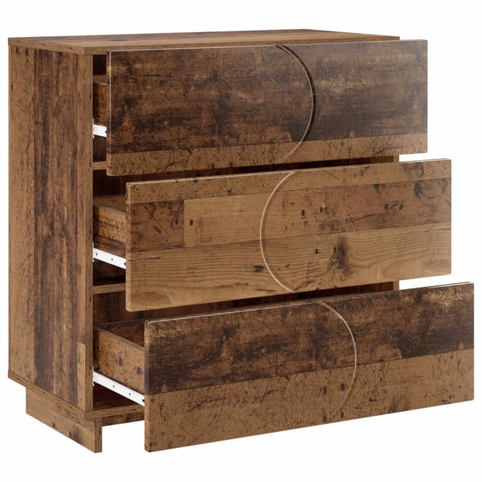 vidaXL - Dressoir - Oud - hout - 70 - x - 38 - x - 75 - cm - Bewerkt - hout