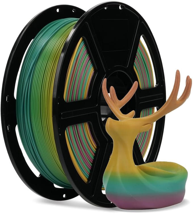FlashForge PLA Filament - Iridescent Symphony - Cyan/Magenta/Geel - 1.75mm - Biologisch Afbreekbaar - 1kg