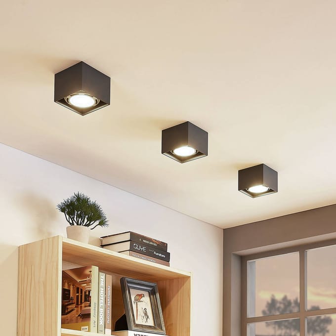 Arcchio - buitenspot - 1licht - Aluminium, metaal - H: 8.5 cm - GU10 - donkergrijs