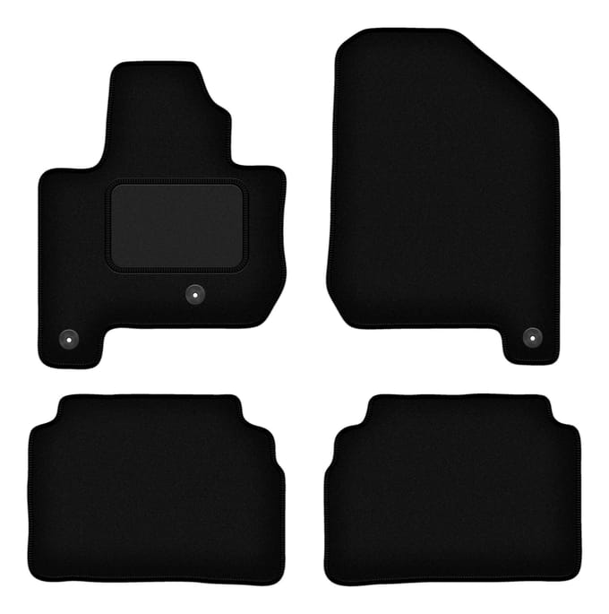 Zwarte veloursmatten voor: Kia Soul EV hatchback (2013-2019)
