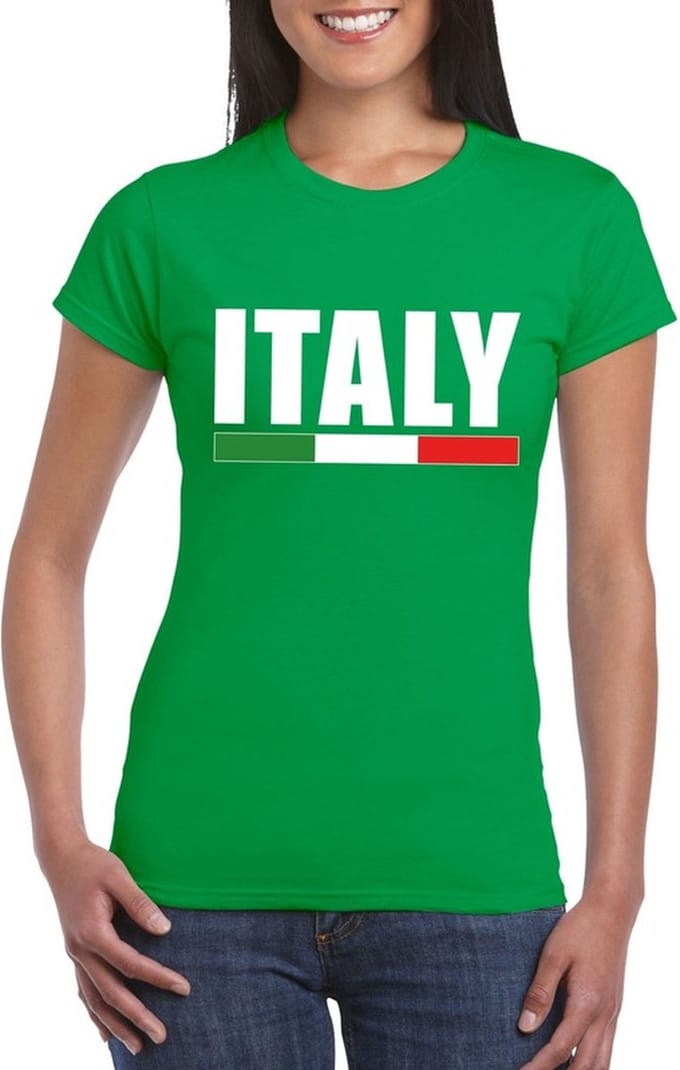 Groen Italy/ Italie supporter shirt dames S