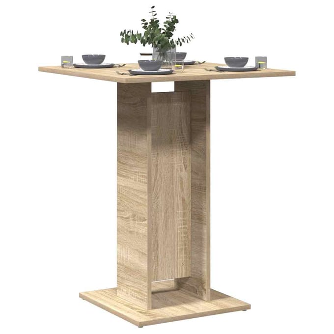 vidaXL - Bistrotafel - 60x60x75 - cm - bewerkt - hout - sonoma - eikenkleurig