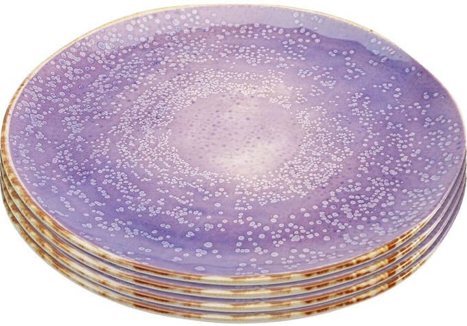 Borden Shirley paars Ø26cm (6/Set) Kare Design