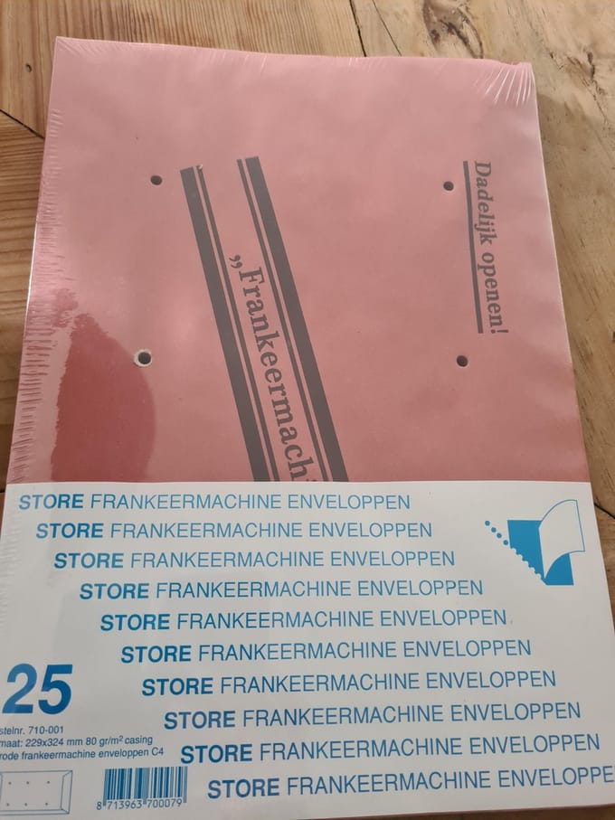 Store 25 Frankeermachine enveloppen 229 x 324 mm Rood