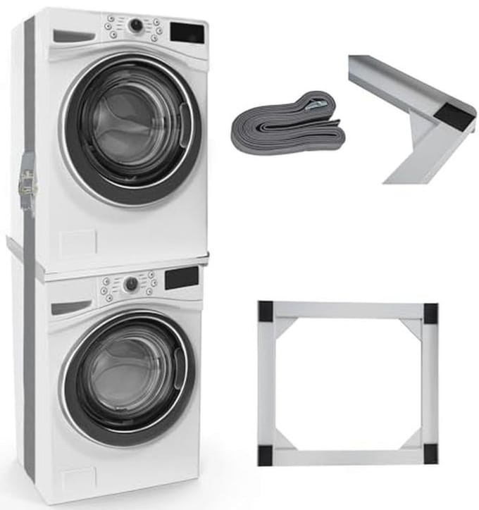 CLP Opbouwmeubel voor wasmachines - Ombouw - Verhoger - Rek - Aansluitframe -, Inhoud:Aansluitframe
