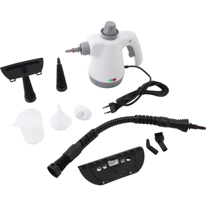 Handstoomreiniger met Meerdere Spuitmondstukken Multifunctionele Draagbare Stoomreinigingsmachine white