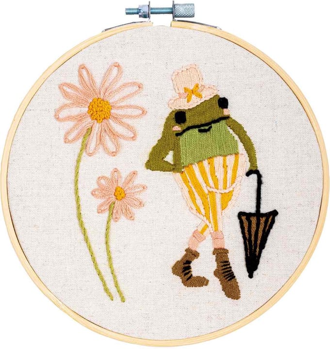 Daffy's Borduurkit met borduurring Kikker