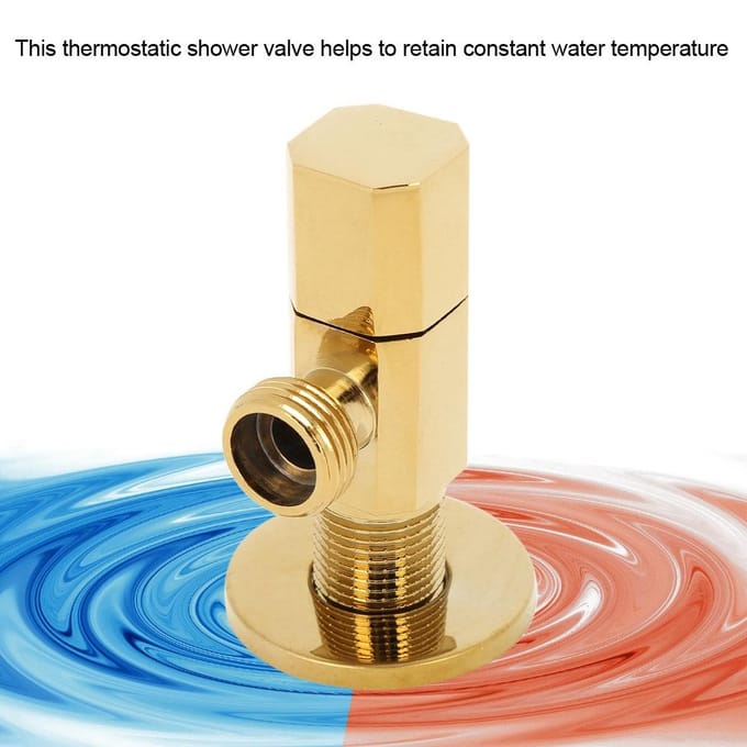 Robinet d'arrêt d'eau chaude/froide en laiton, Valve d'angle, salle de bains, toilettes, mitigeur, accessoire de douche beige