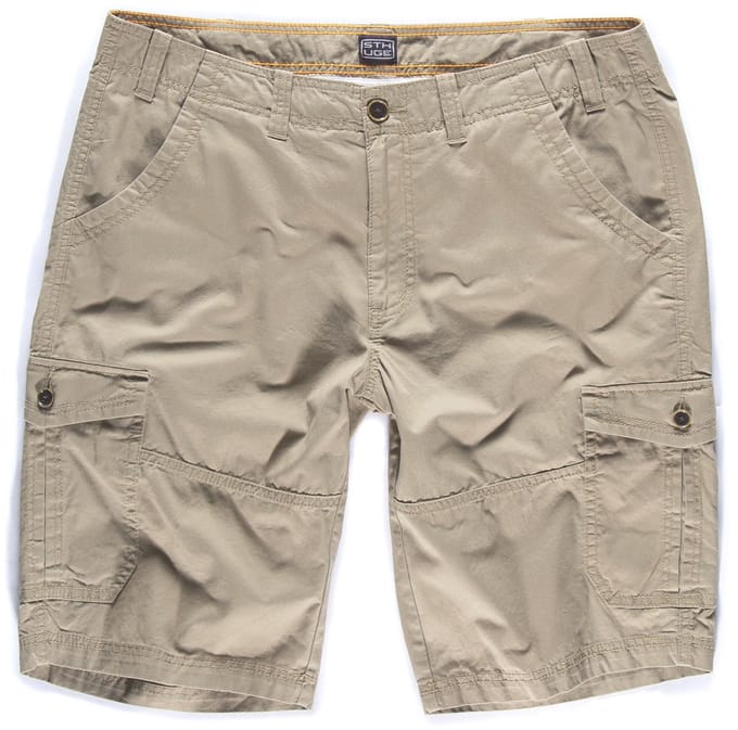 STHUGE - Heren - korte herencargobroek regular fit - Zand - Maat 52