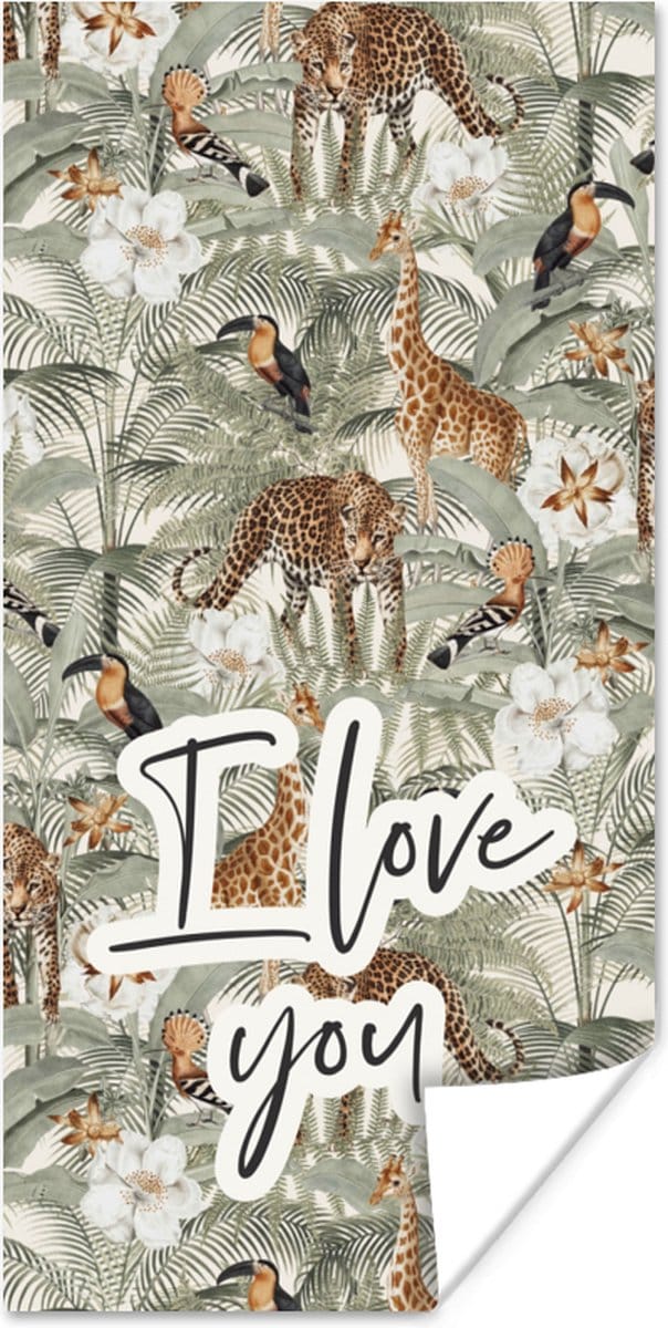 Poster I love you - Quotes - Spreuken - Love - 75x150 cm
