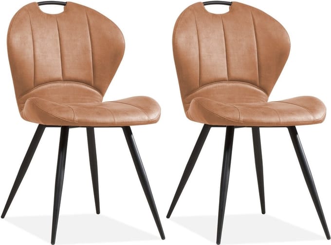 Eetkamerstoel Miracle - Cognac (set van 2 stuks)