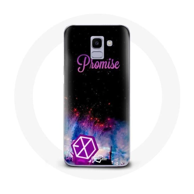 Coque pour Samsung Galaxy A8 2018 Exo Groupe K-pop Logo Chanson Promise