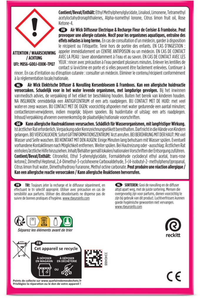 Air Wick Elektrische Luchtverfrisser Starter Kit Kersenbloesem & Framboos - 19 ml