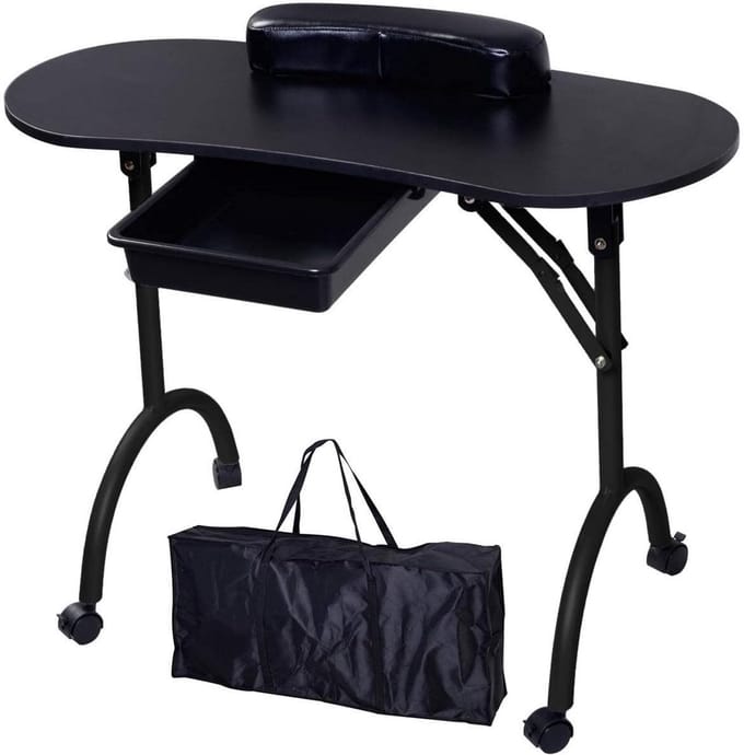 Manicure tafel met lade - Vouwbaar en draagbaar