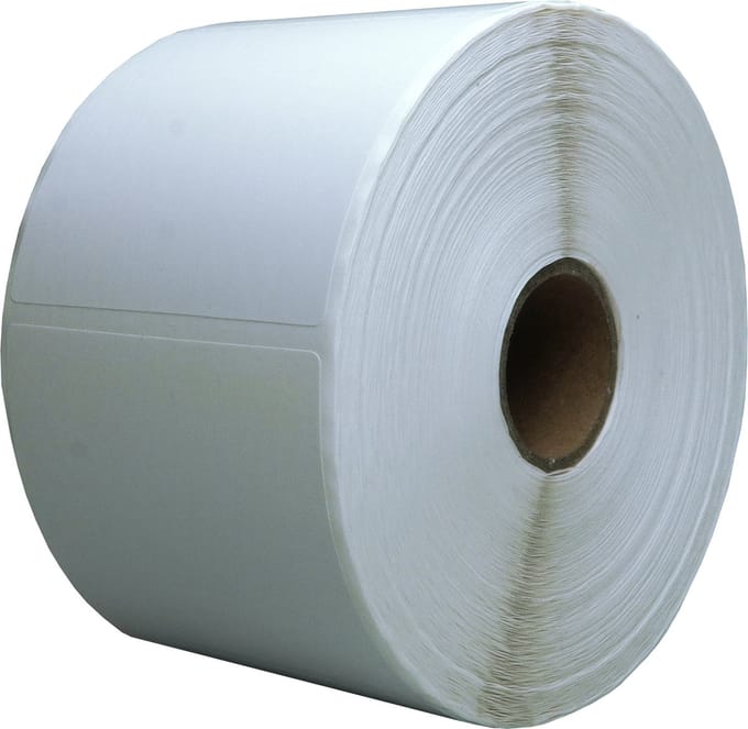 DULA Compatible Zebra Labels 57x51mm - 1000 etiketten per rol - kern 25mm - Wit - Permanent - 1 rol